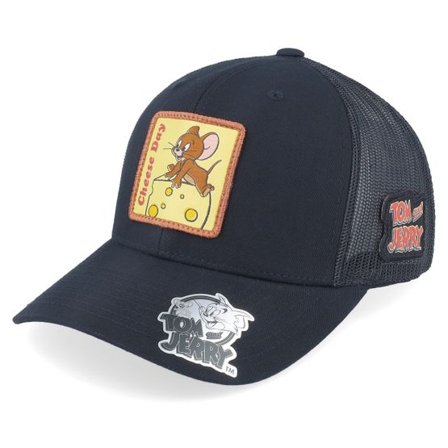 Tom & Jerry - Svart trucker Keps - Jerry Cheese Day Black Trucker @ Hatstore