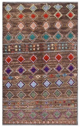 Moroccan Berber - Afghanistan Moderne Brun/Sort (Uld, Afghanistan)