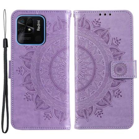 Skalo Xiaomi Redmi 10c Mandala Plånboksfodral - Lila Lila