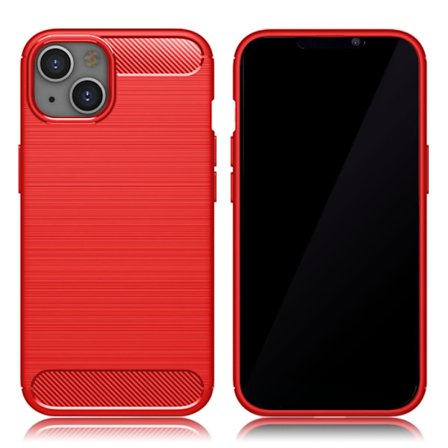 Carbon Flex Suojakotelo iPhone 13 - Punainen