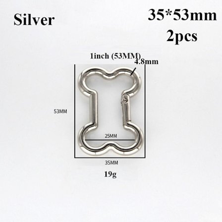 2st Spring Ring Spännen Karbinhake Handväskor SILVER