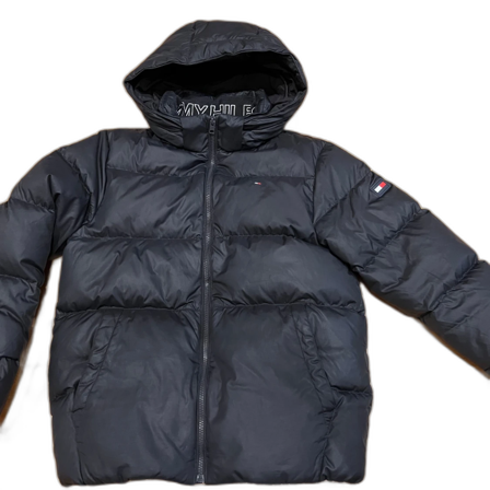 Svart dunjacka från Tommy Hilfiger, strl 164