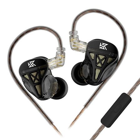 Kz-dqs Hifi Lyd Dynamiske In-ear Kablede Hovedtelefoner Med Mikrofon Headset Kz Dqs