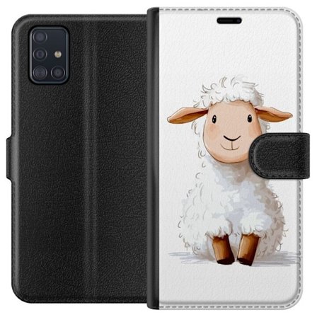 Kompatibelt Plånboksfodral till Samsung Galaxy A51 Sött Lamm – tecknad stil för barn & babyprodukter