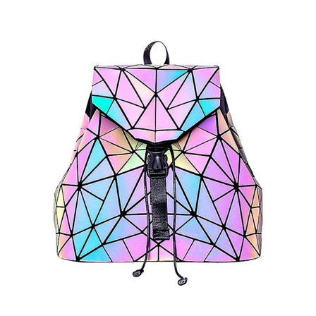 Geometrisk mønster lysende veske og håndveske for kvinner holografisk veske veske