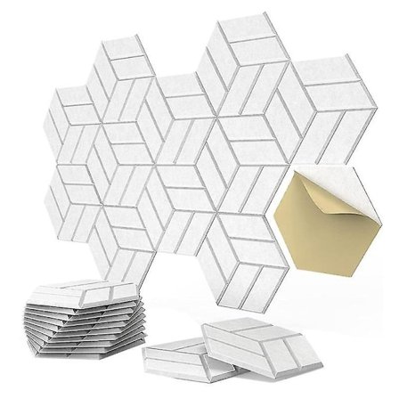 Selvklæbende akustikpaneler, sekskantede lydisolerede skumpaneler C