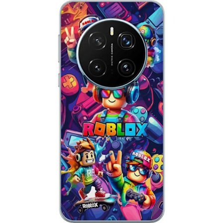 Kompatibelt Mobildeksel til Honor Honor Magic7 Pro Fargerikt Roblox-spillgruppe med hodetelefoner, kontrollere og neonfarger perfekt for barn og spill