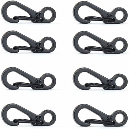 Klatrekarabiner, Svart Karabiner, Opphengskarabinerklips, Mini Karab
