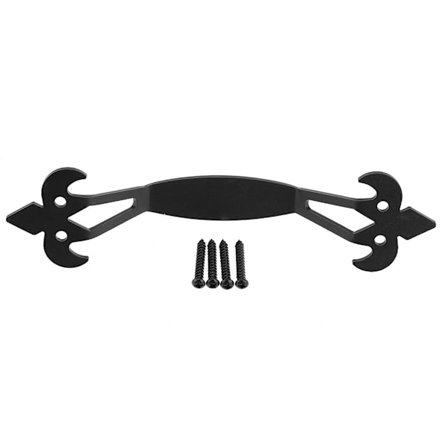 Låve Dørhåndtak Solid Carbon Stål Trekkhåndtak for Skyvedør Låvedører Garasjer Boder med Tilbehør(28cm)