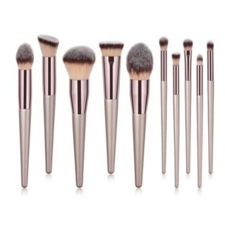 10 stk. eksklusive makeupbørster af bedste kvalitet