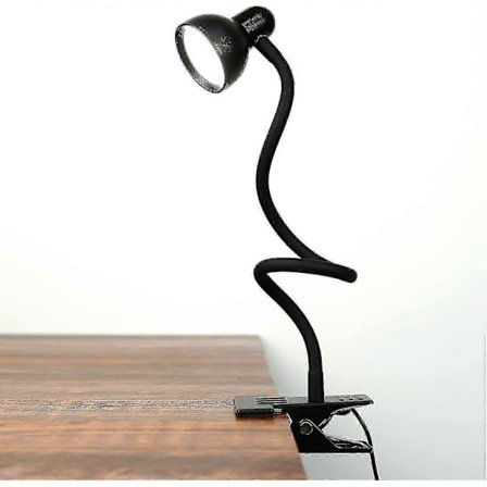 Clip-on Læselampe 3 Farver 3000-6500k 10 Lysstyrkeniveauer Øjenbeskyttende LED Skrivebordslampe Med Klemme Fleksibel Svanehals Clip-on 