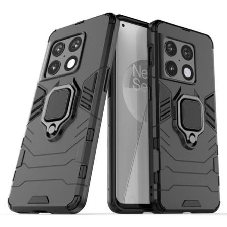 OnePlus 10 Pro Shockproof Cover med Ring Holder ThinArmor Black