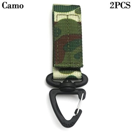 2stk Webbing hængende spænde nøglering CAMO 2STK