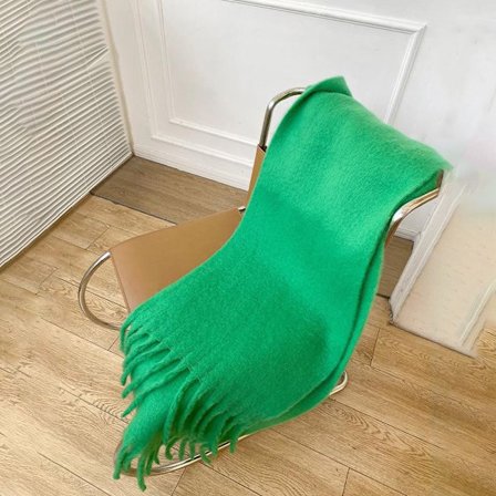 Mohair Dame Tørklæde Lange Tørklæder GRØN
