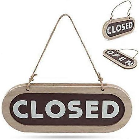 Öppen Stängd Skylt, Dubbelsidig Hängande Skyltbräda för Hemcafédekoration Restaurang Butik