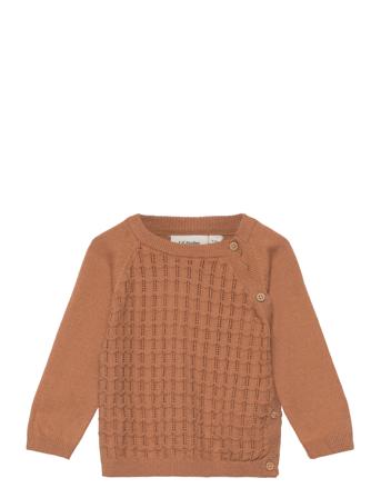 Nbfdija Ls Wrap Knit Lil Pullover Brun Lil'Atelier*Betinget Tilbud