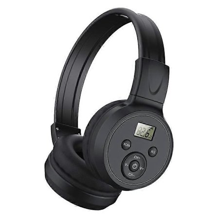Trådlösa FM-radiohörlurar, Laddningsbara FM-radiohörlurar för möten, vardagligt bruk