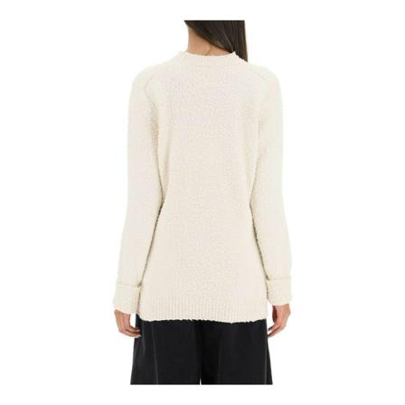 Maison Margiela pilling effect knit sweater Hvid, Dame