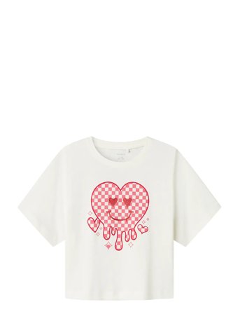 name it Nkfkaren Ss Nreg Short Top Ps Noos - White - 116