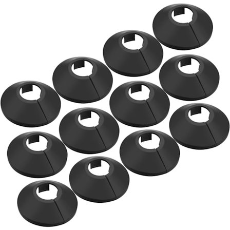 12 st svarta värmerör dekorativa ringar, radiator