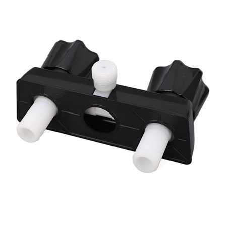 RV Dusjkran Ventil Omleder Dusjbatteri Kontroll med 2 Knotter Hjul For RV Bobil Svart