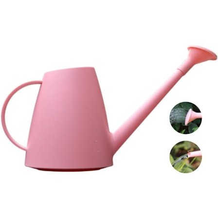 Vannkanne 1,8L plastvanningskanne vanningskanne (rosa),