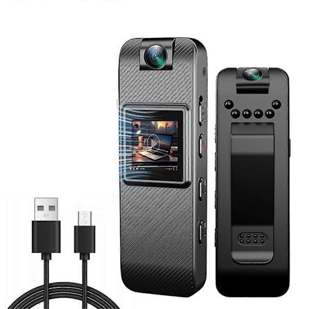 1080P Videoopptakerkamera, Lite sikkerhetskamera med nattsyn Bærbart mini kroppskamera for juss, sport og levering