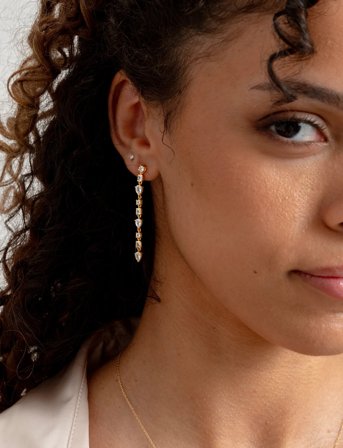 Syster P Pam Long Earrings Gold - Gold - ONE SIZE