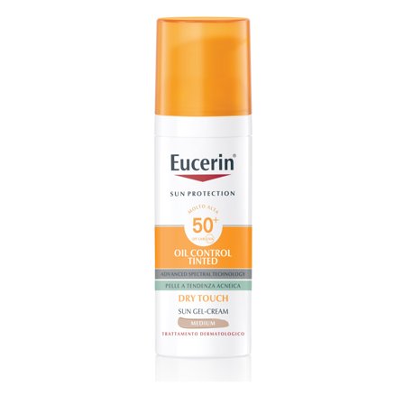 Eucerin Oil Control Tinted Dry Touch Face Sun Gel-Creme SPF50+ 50ml - Solare viso alta prot.