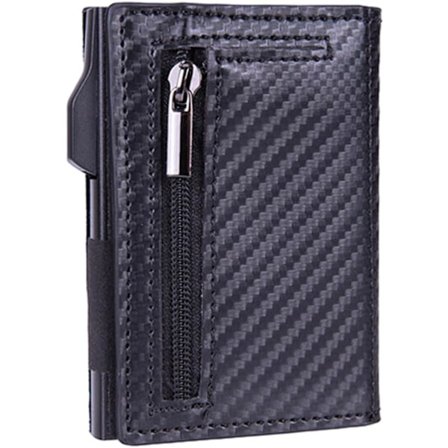 Miesten lompakko automaattisella ponnahduskortilla, korttikotelo