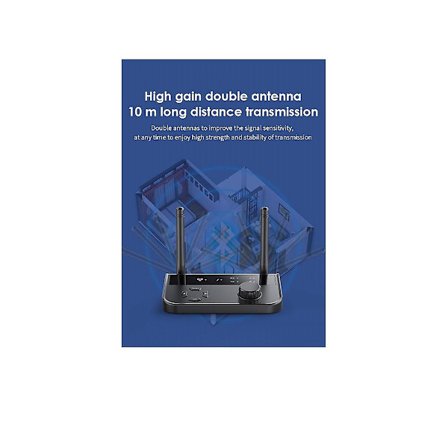 Multipoint Bluetooth 5.3 Lydtransmitter Modtager 3,5 mm Aux 2 RCA Stereo Musik Trådløs Adapter 2