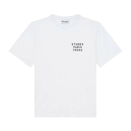 Études, Études Wonder Small Stencil t-shirt wit Wit, Heren, Maat:S,Katoen
