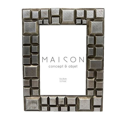 Valokuvakehys 18x24cm hopea polyresiinilasi