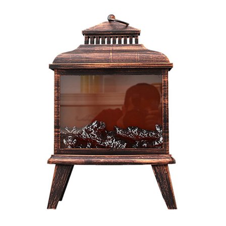 LED Öppen spis Lykta Jul Halloween Dekorativ Flameless Lamp Dekoration