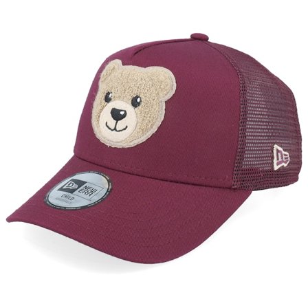 Kinder New Era - Rot trucker Cap - Kinder Boucle Bear New Burgundy Trucker @ Hatstore