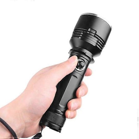 Dyklampa, undervattensdyklampa, superljusstark 5000 lumen med 3 lägen, med 26650 batteri och laddare