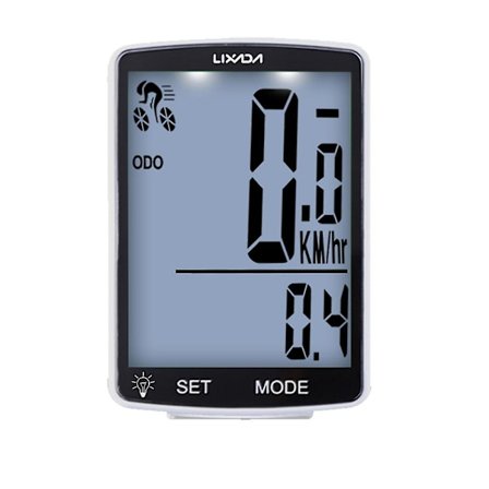 LIXADA Trådløs Cykelcomputer Multifunktionel LCD-skærm Cykelcomputer Mountainbike Speedometer