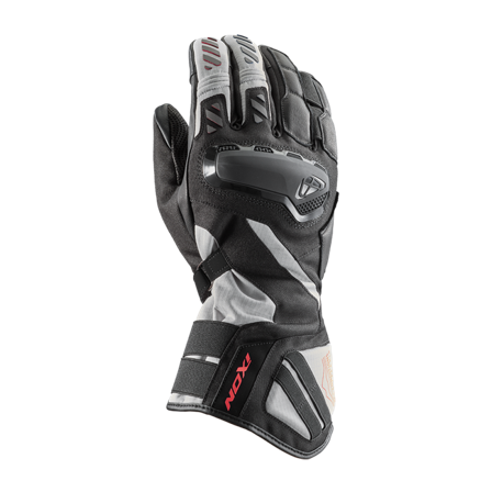 Guantes de Moto Ixon MS Drakkar Negro/Gris/Rojo XXXL