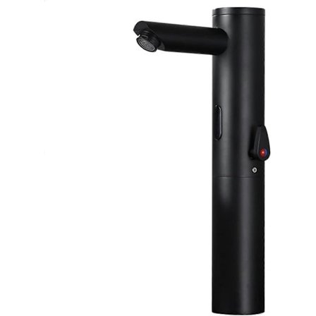 Sensor vandhane sort automatisk sensor blandingsbatteri berøringsfri vandhane varmt og koldt vand badeværelsesvask vandhane