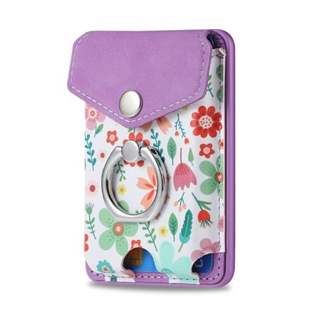 Magnetisk Magsafe kortholder, malt lærring kortholder, N52 bakside klistremerkekortholder, gave til mor, kone og venner, lilla