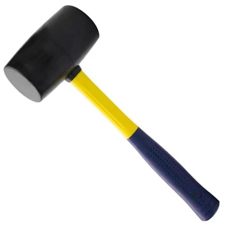 Svart gummihammare/klubba (75 mm - 910 g)