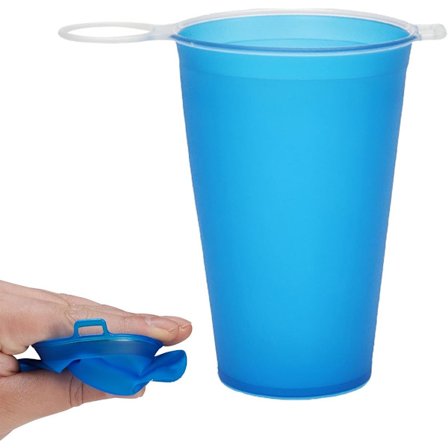 ING Gjenbrukbar Sammenleggbar Myk Vannflaske 250ml for Terrengløping og Kompakt Sportsflaske for Trening Treningsstudio og Sport Lett Sammenleggbar 