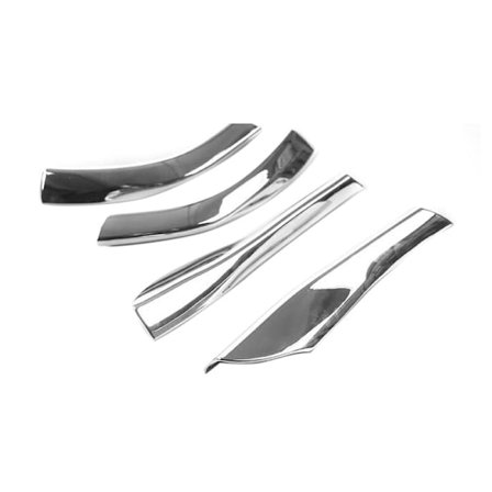 Sidospegel Basöverdrag Trim Glansig Silver Exteriör Lister för 2015+ Bilstyling