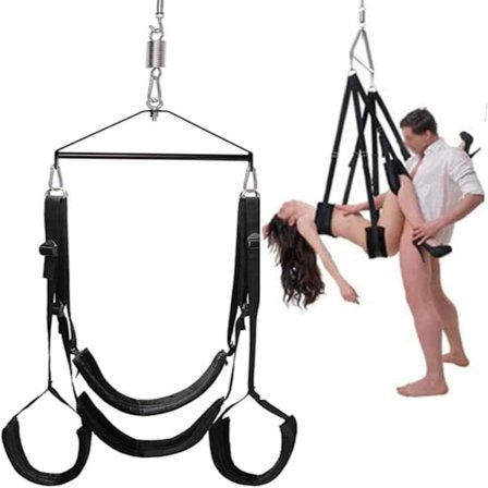 2025 Senaste Modell 3:e Generationens Sexgunga - 360° Roterande Trapets med Mjukt Foder & Ståltriangelstöd - 272 kg Kapacitet för Par