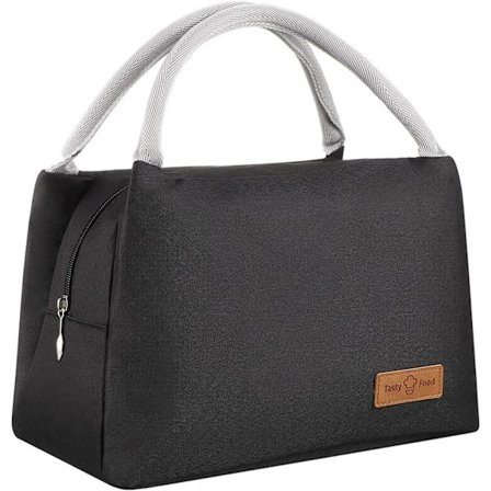 Lunch Bag Isolerad Lunch Bag Tote Bag Svart Kvinnor Lunchväskor Fab