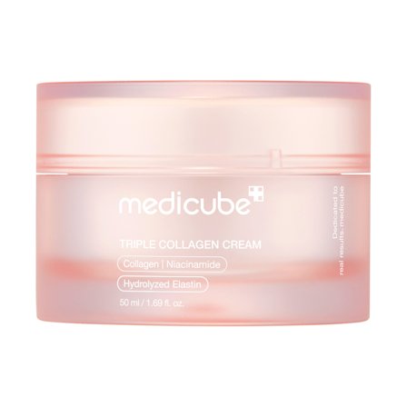 MEDICUBE Viso GLASS GLOW - Triple Collagen Cream 50ml - Crema giorno idratante
