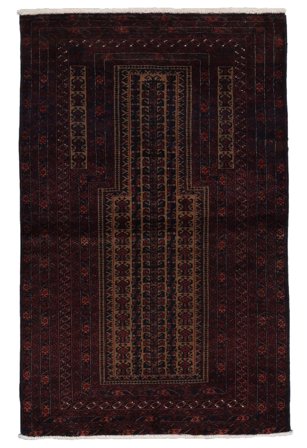 Hand Knotted Baluch Rug 94X150 Oriental Wool Small
