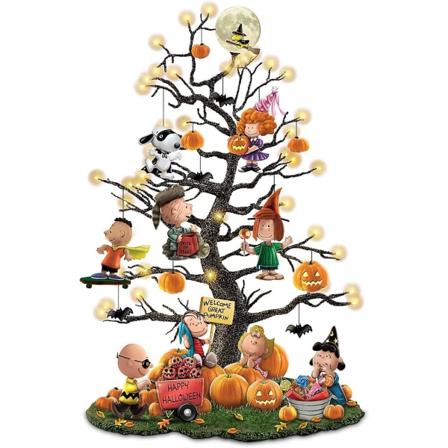 Bradford Exchange Peanøtter Dette er det store Jack-o-lanternen Halloween bordplatetreet