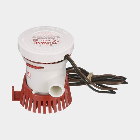 Elektrisk länspump Attwood Tsunami T500 GPH (31.5 liter/min), 12 V, manuell driftstart, utan nivåvakt