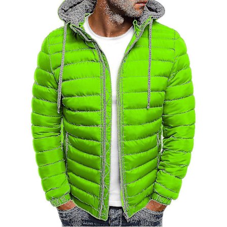 Dunjakke Vinter Casual Varm Jakke Herre Tyk Parker Jakke Efterår Vindtæt Hat Termisk Hætte Bomuldsfrakke